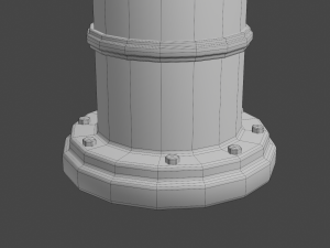 fire hydrant low detail Modelo 3D