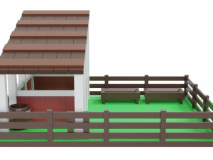 animal pen scene 3D Model