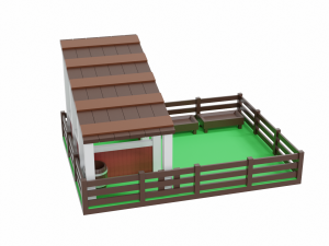 animal pen scene 3Dモデル