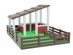 animal pen scene 3D Model