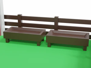 animal pen scene 3D Model