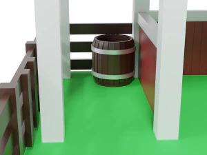 animal pen scene 3D Model