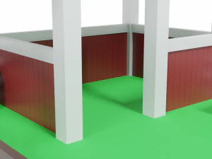 animal pen scene 3D Model