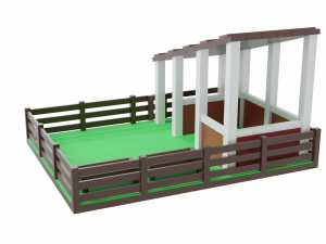 animal pen scene 3Dモデル