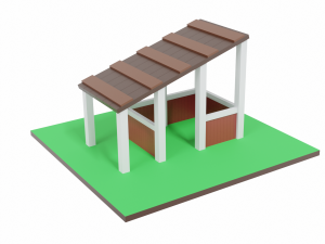 animal pen scene 3Dモデル