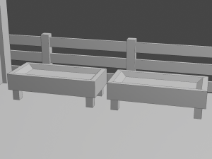 animal pen scene 3Dモデル