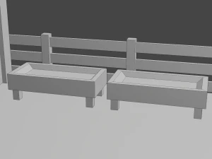 animal pen scene 3D Model