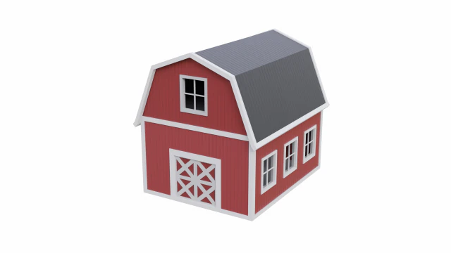 rounded barn 3D Model .c4d .max .obj .3ds .fbx .stl .blend 