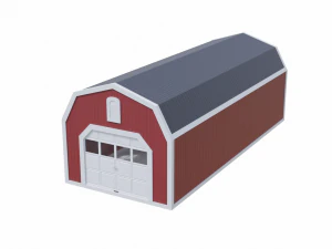 long farm shed 3D Model