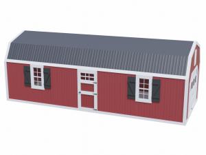 long farm shed Modèle 3D