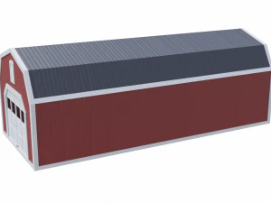 long farm shed 3D Model