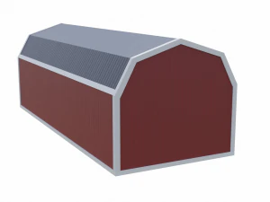 long farm shed 3D Model