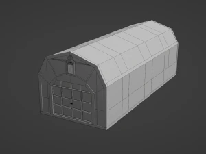 long farm shed 3D Model