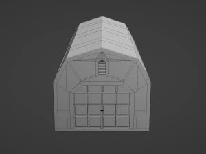 long farm shed 3D Model