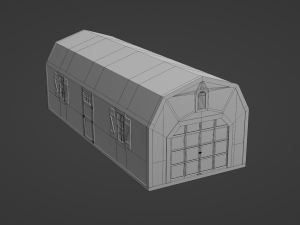 long farm shed Modèle 3D