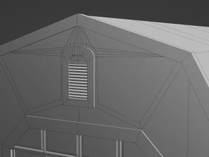 long farm shed 3D Model