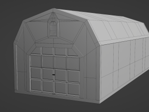 long farm shed Modèle 3D