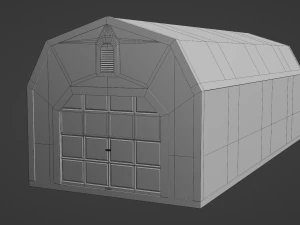 long farm shed 3D Model