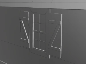 long farm shed 3D Model