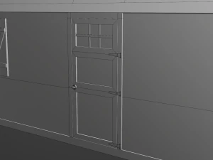 long farm shed 3D Model