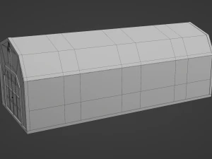 long farm shed 3D Model