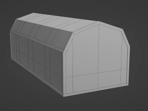 long farm shed 3D Model