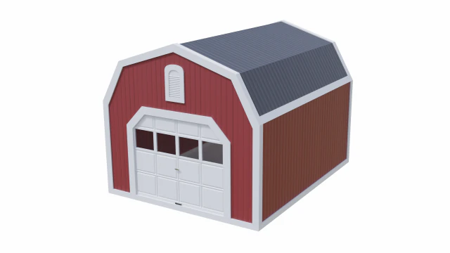 short farm garage 3D Model .c4d .max .obj .3ds .fbx .stl .blend
