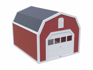 short farm garage Modèle 3D