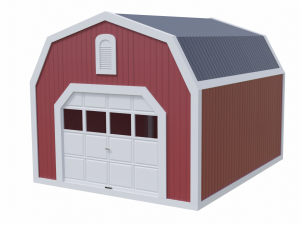 short farm garage Modèle 3D