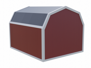 short farm garage Modèle 3D