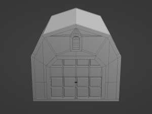 short farm garage Modèle 3D