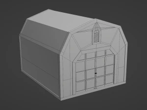 short farm garage 3D Model