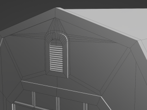 short farm garage Modèle 3D