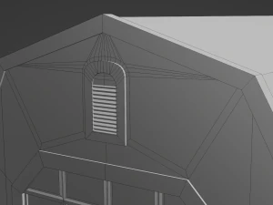 short farm garage 3D Model
