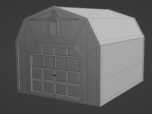 short farm garage 3D Model