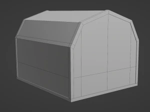short farm garage 3D Model