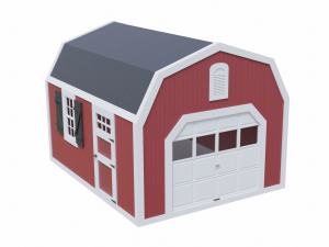 short farm garage 2 Modelo 3D