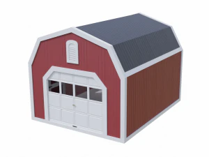 short farm garage 2 3D Model