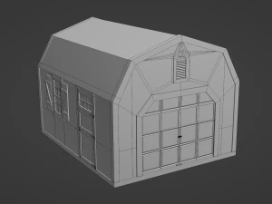 short farm garage 2 3D Model
