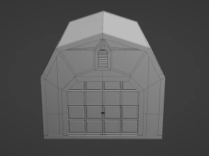 short farm garage 2 3D Model