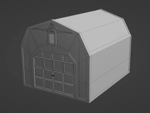short farm garage 2 3D Model