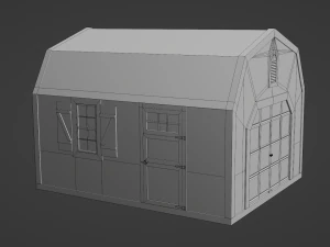 short farm garage 2 3D Model