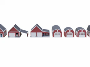 farm building collection 3D Model