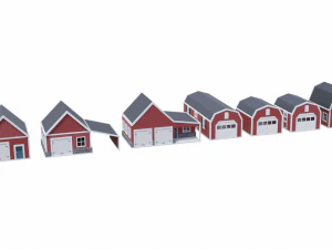 farm building collection 3D Model