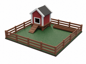 chicken coop pen 3D Model