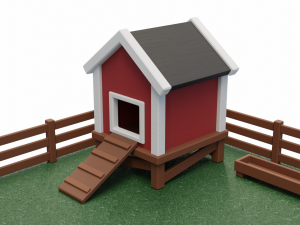 chicken coop pen 3D Model