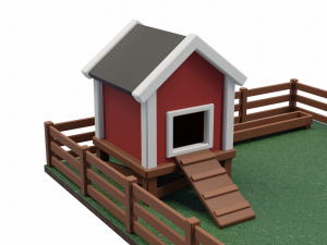 chicken coop pen 3D Model