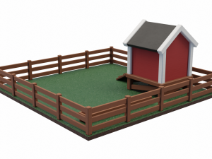 chicken coop pen 3D Model