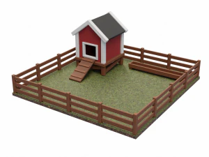 chicken coop pen 3D Model