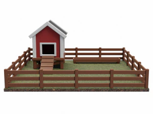 chicken coop pen 3D Model